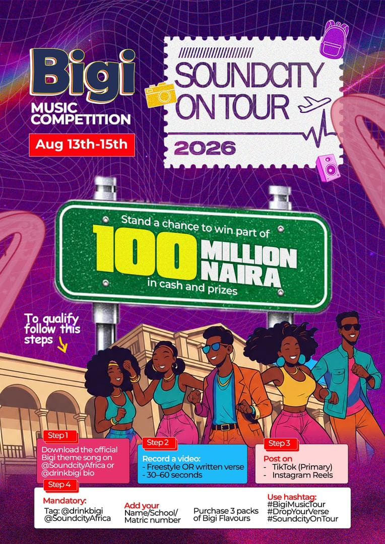 Soundcity Music Competition Opens for NDU Talents: Bigi Music Tour Calls on Student Artistes